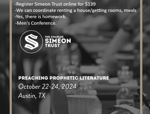 Men’s Simeon Trust Workshop October 10/22-24, 2024